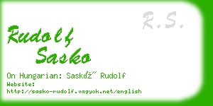 rudolf sasko business card